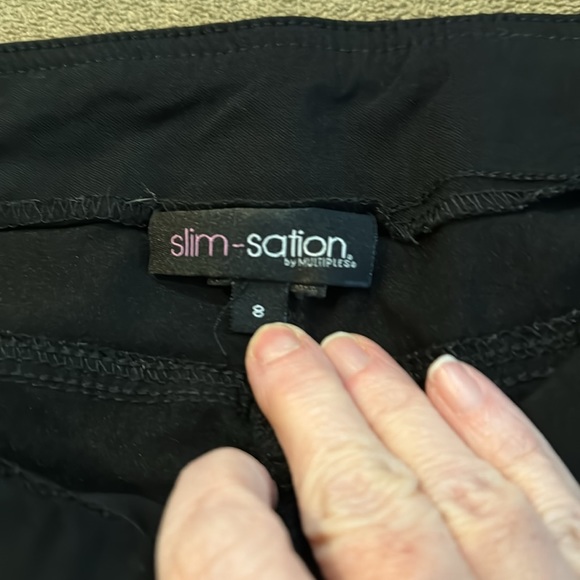 Slim-Sation by Multiples Ankle Pant Black Size 8 Pull On (TD) - Picture 4 of 6
